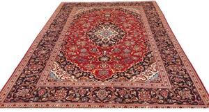 Tappeto Ardakan Medaglione Floreale Rosso Blu Scuro 200x312 Cm