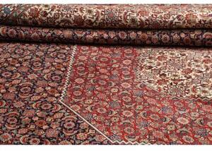 Tappeto Tabriz 40 Raj Medaglione Rosso Blu 308x397 Cm