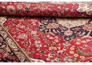 Tappeto Tabriz Medaglione Floreale Rosso Blu Scuro 198x310 Cm