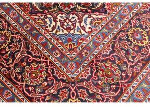 Tappeto Ardakan Medaglione Floreale Rosso Blu Scuro 198x298 Cm