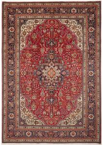 Tappeto Tabriz Stilizzato Rosso Blu Scuro 200x300 Cm