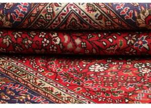 Tappeto Tabriz Medaglione Floreale Rosso Blu Scuro 194x297 Cm