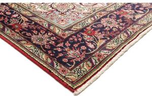 Tappeto Tabriz Medaglione Floreale Rosso Blu Scuro 198x310 Cm