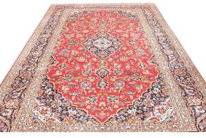 Tappeto Ardakan Medaglione Floreale Rosso Blu Scuro 245x372 Cm