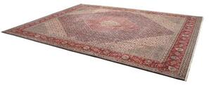 Tappeto Tabriz 40 Raj Medaglione Rosso Blu 308x397 Cm