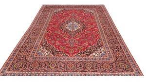 Tappeto Ardakan Medaglione Floreale Rosso Blu Scuro 198x298 Cm