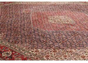 Tappeto Tabriz 40 Raj Medaglione Rosso Blu 308x397 Cm