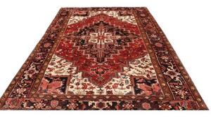 Tappeto Gorawan Stilizzato Rosso Blu Scuro 212x305 Cm