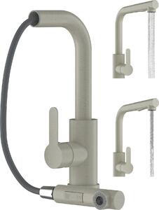 Granitan | EBRO - Rubinetto da cucina - Bocca estraibile - Orientabile a 360° - Beige - Acciaio inossidabile - Carica in Vetroceramica