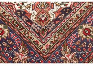 Tappeto Tabriz Medaglione Floreale Rosso Blu Scuro 194x297 Cm