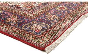 Tappeto Tabriz Medaglione Floreale Rosso Blu Scuro 194x297 Cm