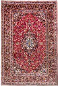 Tappeto Ardakan Medaglione Floreale Rosso Blu Scuro 198x298 Cm