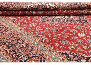 Tappeto Ardakan Medaglione Floreale Rosso Blu Scuro 250x356 Cm