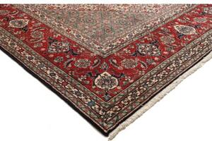 Tappeto Tabriz 40 Raj Medaglione Rosso Blu 308x397 Cm