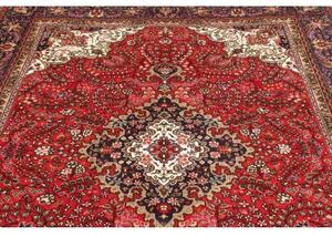 Tappeto Tabriz Medaglione Floreale Rosso Blu Scuro 194x297 Cm