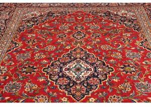 Tappeto Ardakan Medaglione Floreale Rosso Blu Scuro 245x372 Cm