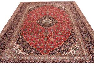 Tappeto Ardakan Medaglione Floreale Rosso Blu Scuro 252x348 Cm