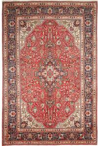 Tappeto Tabriz Stilizzato Rosso Blu Scuro 206x300 Cm