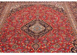 Tappeto Ardakan Medaglione Floreale Rosso Blu Scuro 252x348 Cm