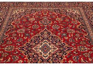 Tappeto Ardakan Medaglione Floreale Rosso Blu Scuro 194x310 Cm