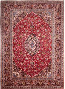 Tappeto Ardakan Medaglione Floreale Rosso Blu Scuro 240x330 Cm