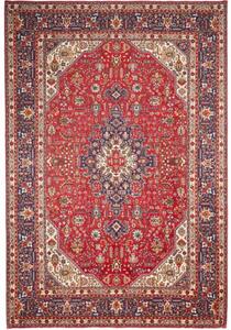 Tappeto Tabriz Stilizzato Rosso Blu Scuro 200x297 Cm