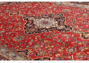 Tappeto Ardakan Medaglione Floreale Rosso Blu Scuro 250x356 Cm