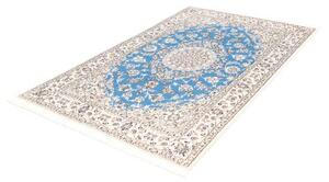 Tappeto Nain 9la Medaglione Floreale Azzurro Avorio 130x206 Cm