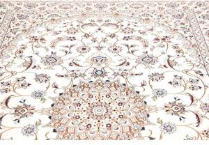 Tappeto Nain 9la Medaglione Floreale Avorio Blu 168x272 Cm