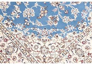 Tappeto Nain 9la Medaglione Floreale Blu Avorio 132x205 Cm