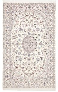 Tappeto Nain 9la Medaglione Floreale Avorio Blu 168x272 Cm