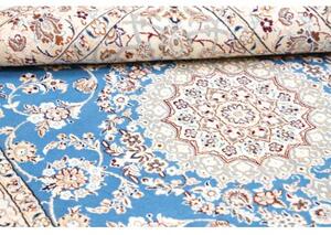 Tappeto Nain 9la Medaglione Floreale Azzurro Avorio 130x206 Cm
