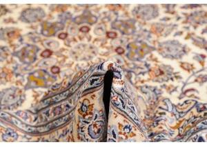 Tappeto Kashan Medaglione Floreale Beige Blu 206x315 Cm