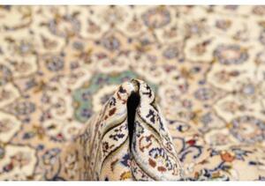 Tappeto Kashan Medaglione Floreale Avorio Blu 237x345 Cm