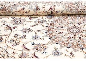 Tappeto Nain 9la Medaglione Floreale Avorio Blu 168x272 Cm