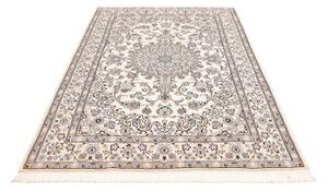 Tappeto Nain 9la Medaglione Floreale Avorio Blu Polvere 145x222 Cm
