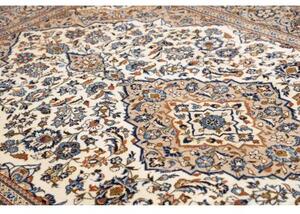 Tappeto Kashan Medaglione Floreale Avorio Blu 200x304 Cm