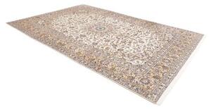 Tappeto Kashan Medaglione Floreale Avorio Blu 237x345 Cm