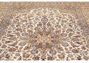 Tappeto Kashan Medaglione Floreale Beige Blu 206x315 Cm