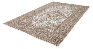 Tappeto Kashan Medaglione Floreale Avorio Blu 202x295 Cm