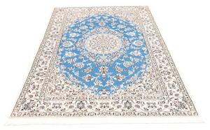 Tappeto Nain 9la Medaglione Floreale Azzurro Avorio 130x206 Cm