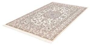 Tappeto Nain 9la Medaglione Floreale Avorio Blu Polvere 145x222 Cm