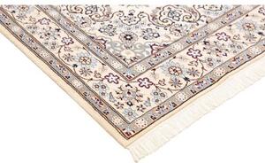 Tappeto Nain 9la Medaglione Floreale Avorio Blu Polvere 145x222 Cm