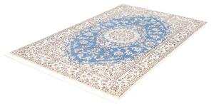 Tappeto Nain 9la Medaglione Floreale Blu Avorio 132x205 Cm