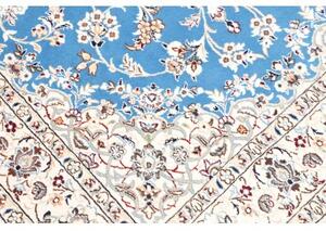 Tappeto Nain 9la Medaglione Floreale Azzurro Avorio 130x206 Cm