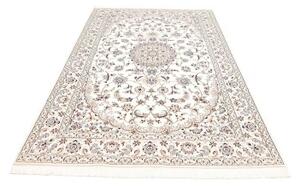 Tappeto Nain 9la Medaglione Floreale Avorio Blu 168x272 Cm