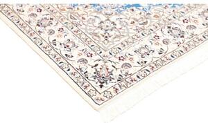 Tappeto Nain 9la Medaglione Floreale Azzurro Avorio 130x206 Cm