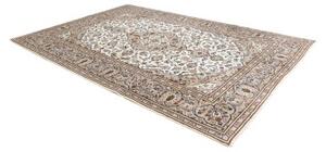 Tappeto Kashan Medaglione Floreale Avorio Blu 202x295 Cm