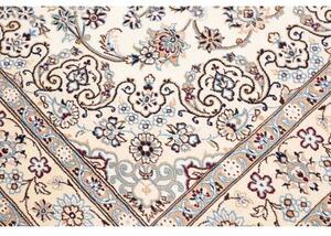 Tappeto Nain 9la Medaglione Floreale Avorio Blu Polvere 145x222 Cm
