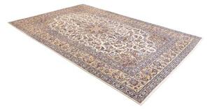 Tappeto Kashan Medaglione Floreale Beige Blu 206x315 Cm